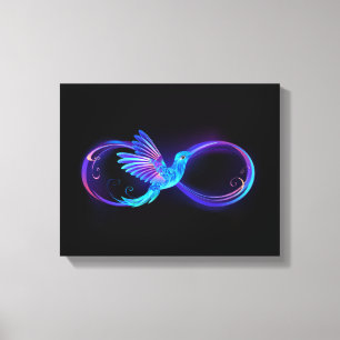 Toile Symbole de Neon Infinity par Glowing Hummingbird