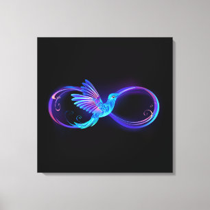 Toile Symbole de Neon Infinity par Glowing Hummingbird