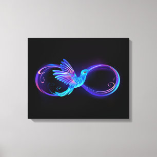 Toile Symbole de Neon Infinity par Glowing Hummingbird