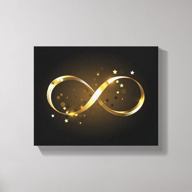 Toile Symbole d'infini doré (Recto)