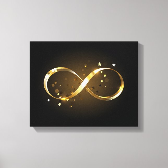 Toile Symbole d'infini doré (Recto)