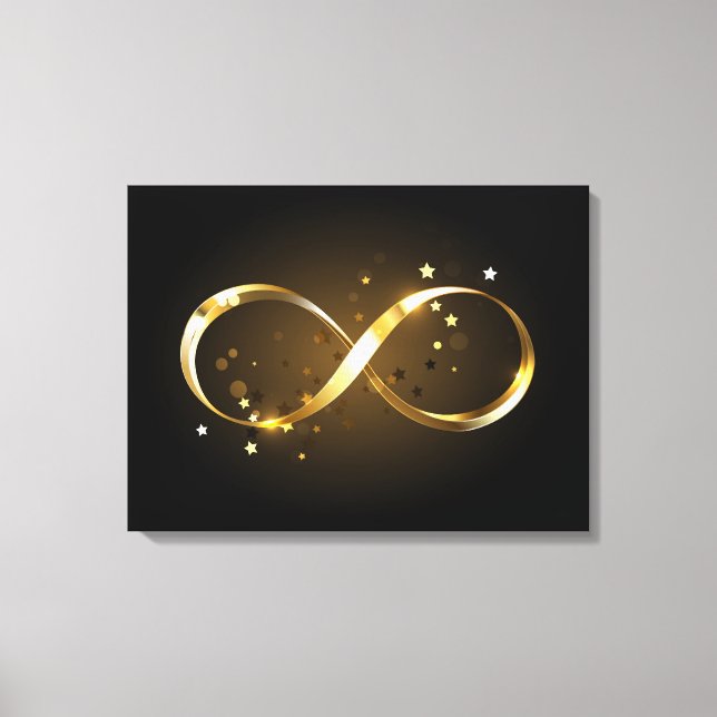 Toile Symbole d'infini doré (Recto)