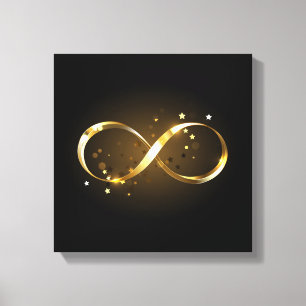 Toile Symbole d'infini doré