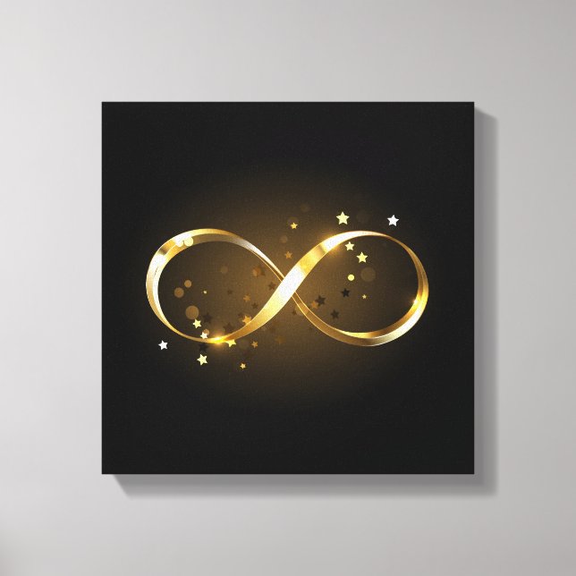 Toile Symbole d'infini doré (Recto)