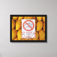 Symbole drôle 'Ne touche pas la mangue'