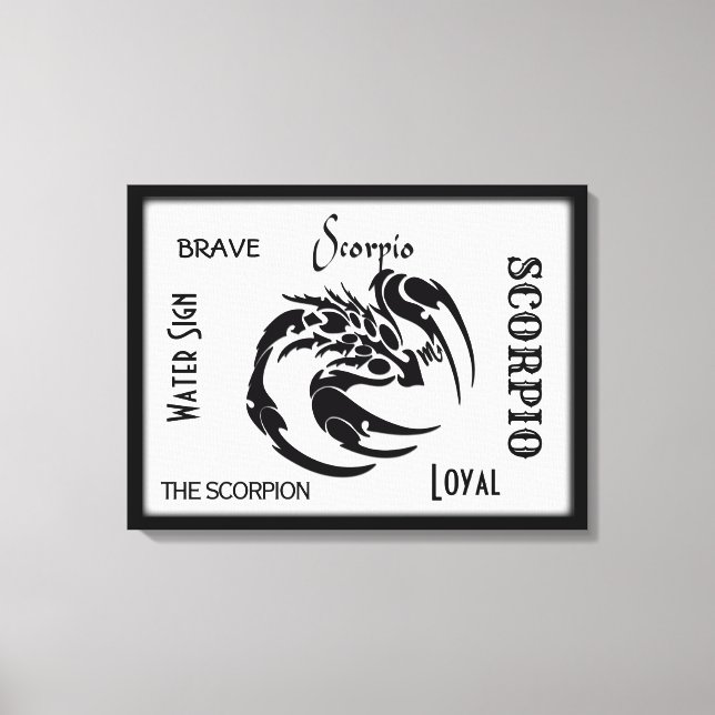 Toile Symbole du zodiaque Scorpion (Recto)