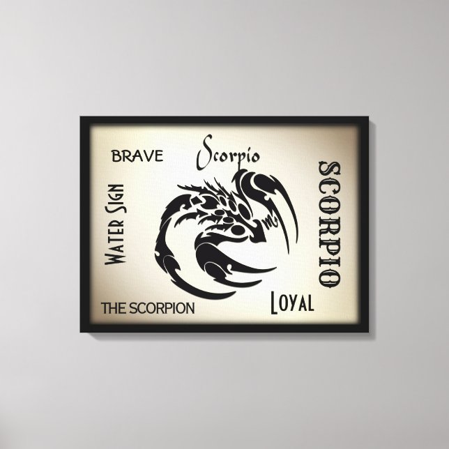 Toile Symbole du zodiaque Scorpion (Recto)
