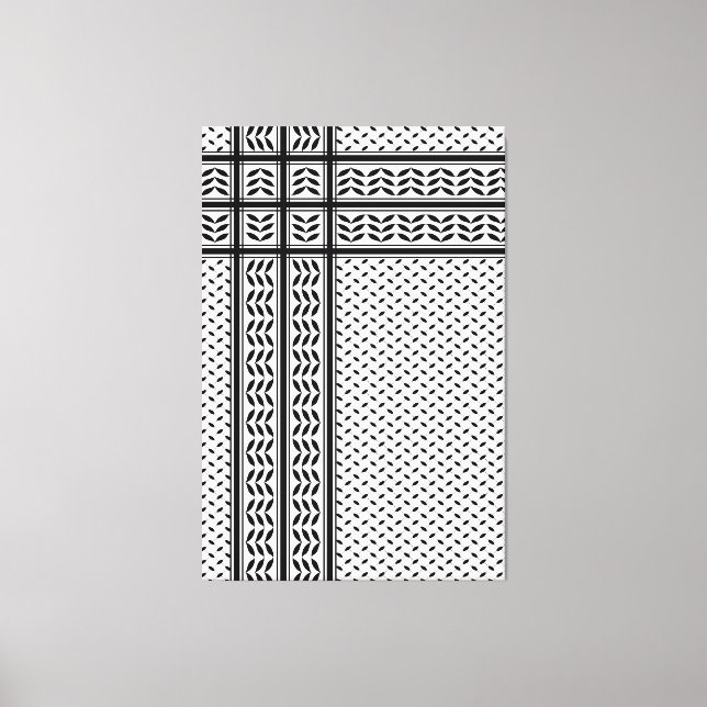 Toile Symbole Keffiyeh de la Palestine Motif de résistan (Recto)