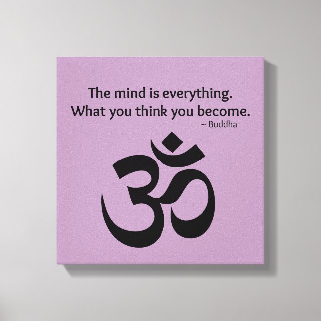 Toile Symbole Om - Citation Bouddha (Recto)