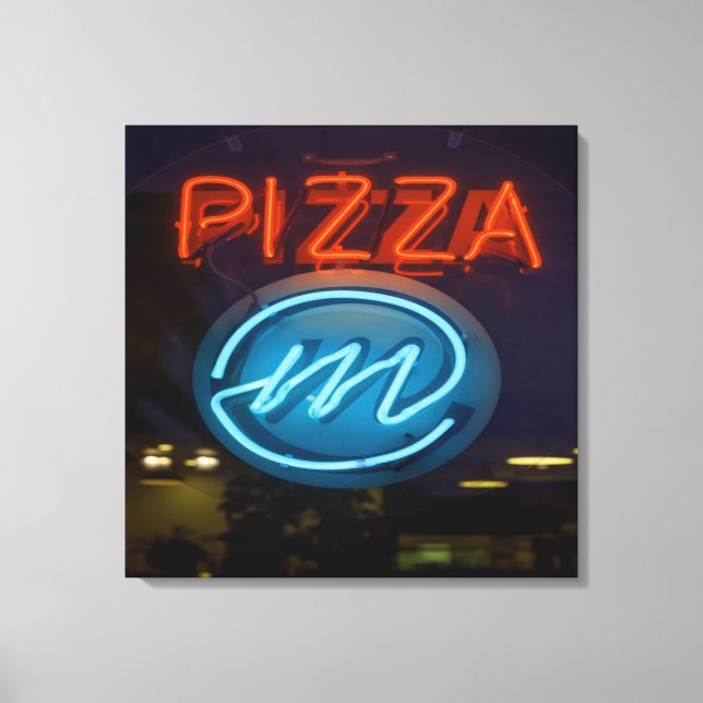 Toile SYMBOLE Pizza Neon (Recto)