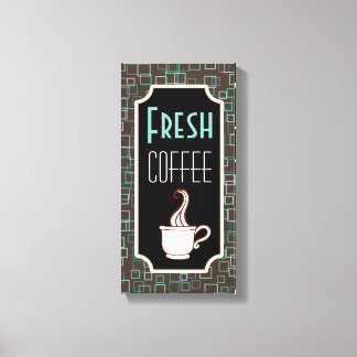 Toile Symbole Retro Coffee Shop Wall Art