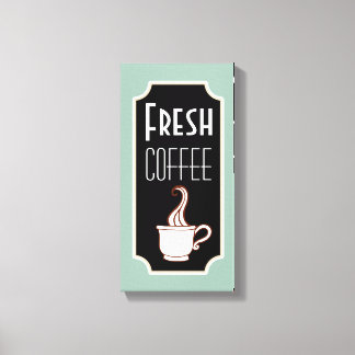 Toile Symbole Retro Mint Café Shop Wall Art Cuisine Sign