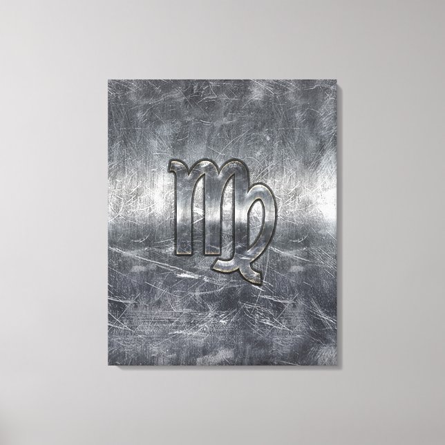 Toile Symbole Virgo Zodiac Grunge Style Distressed (Recto)