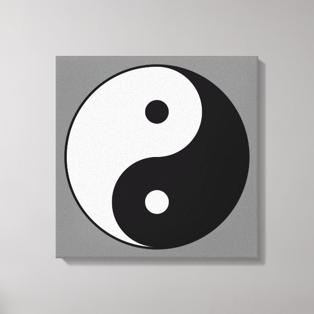 Toile SYMBOLE YIN ET Yang (Taijitu taoïste chinois) (Recto)
