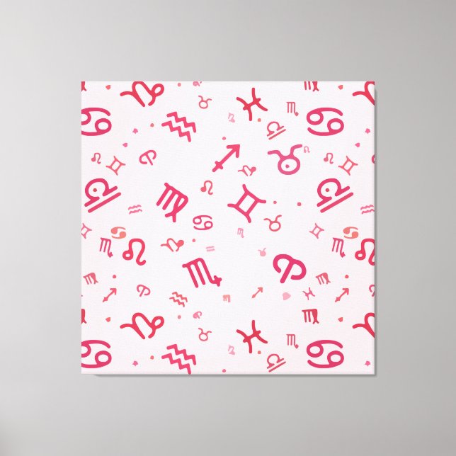 Toile SYMBOLE Zodiaque Astrologie Rose (Recto)