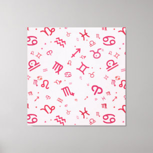 Toile SYMBOLE Zodiaque Astrologie Rose