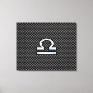 Toile SYMBOLE Zodiaque de Libra sur l'impression en fibr