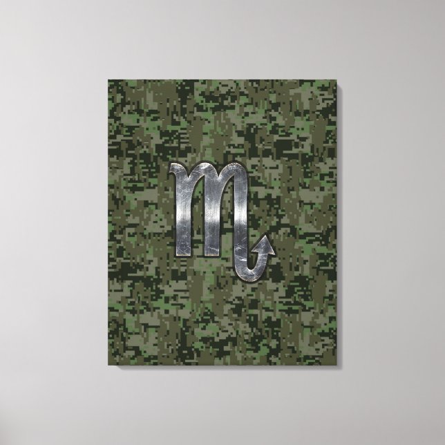 Toile SYMBOLE Zodiaque Scorpio Camion numérique bois (Recto)