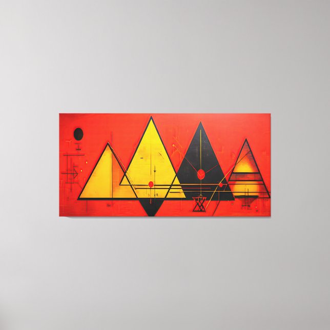 Toile Symboles géométriques Abstrait #03. (Recto)