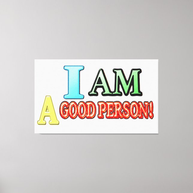 Toile Sympa Expression Design "BONNE PERSONNE" Acheter M (Recto)