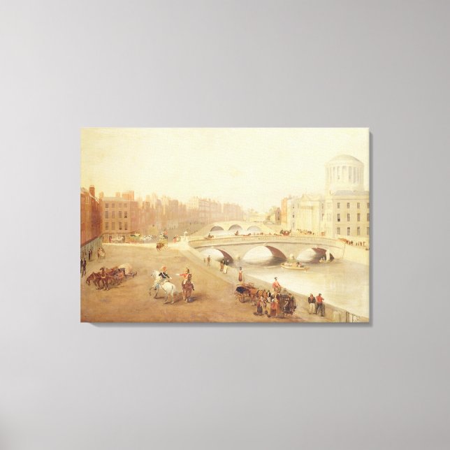 Toile T34018 The River Liffey and the Law Courts, Dublin (Recto)