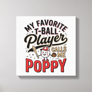 Toile T-Ball Poppy Vintage Gravure Shirt Design_1