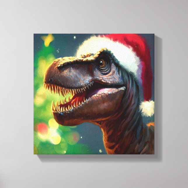 Toile T-Rex de Noël 2 (Recto)