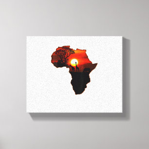Toile T Shirt Afrique Carte du Tee Afrique Tee Coucher d