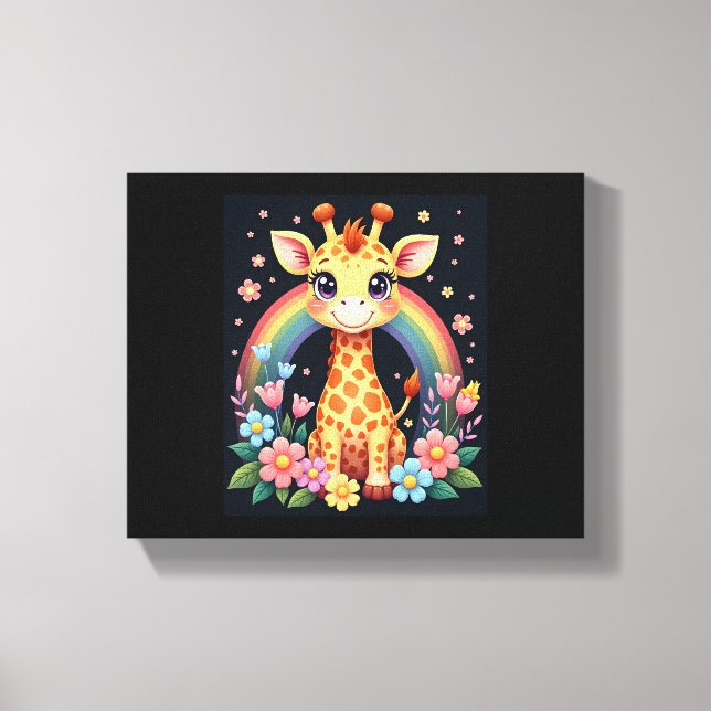 Toile T-Shirt Amoureux de Girafe (Recto)