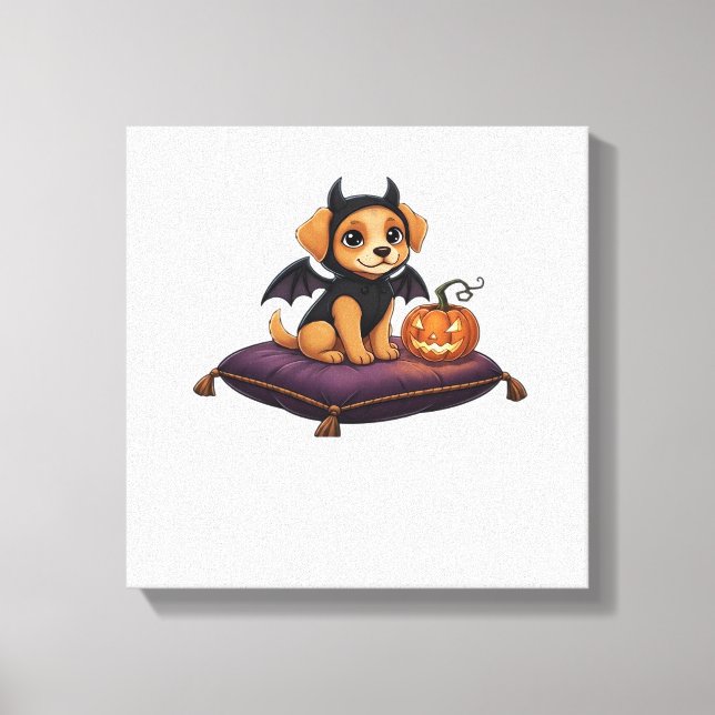 Toile T-Shirt classique Halloween chiot (Recto)
