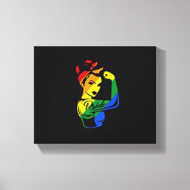 Toile T-shirt de la Rainbow Pride LGBT (Recto)