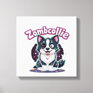 Toile T-shirt essentiel Border Collie BC Chien Zombie Ha
