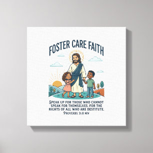 Toile T-shirt graphique Jésus Adoption Foster Care Chrét