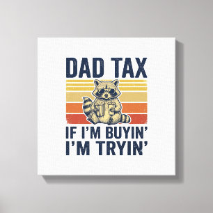 Toile T-shirt graphique vintage Raton laveur taxe Papa d