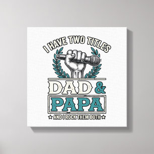 Toile T-shirt micro vintage titres Papa et Papa_