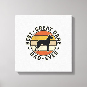 Toile T-shirt pour papa Great Dane Vintage Sunset Amoure