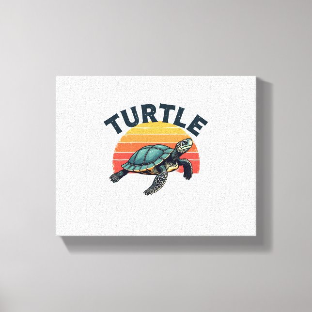 Toile T-Shirt Tortue Rétro (Recto)