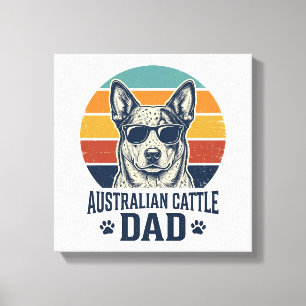 Toile T-shirt vintage coucher de soleil Papa Chien Bouvi