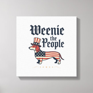 Toile T-Shirt Weenie le Peuple Dachshund Patriotique_1