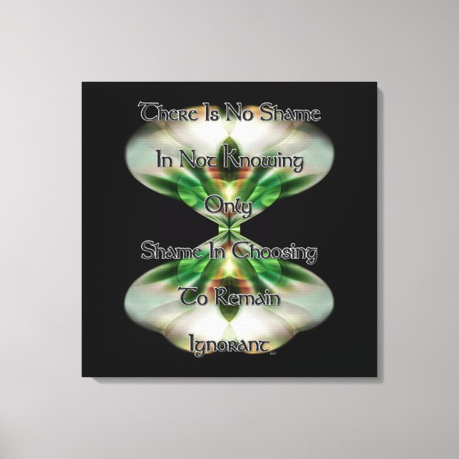 Toile Tabac de honte et d'ignorance Imprimer (Recto)