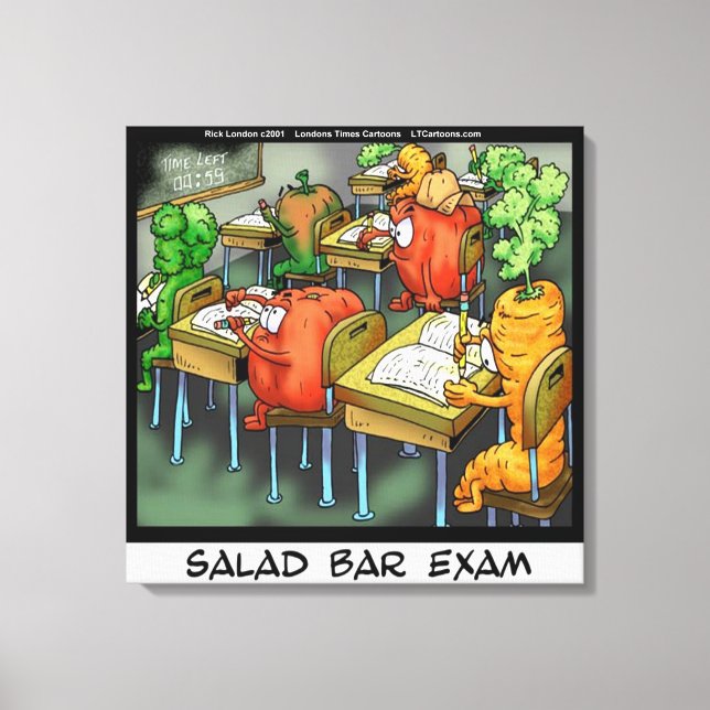 Toile Tabac d'examen de barre de salade amusant Imprimer (Recto)
