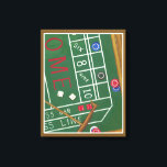 Toile Table Casino Craps avec chips et dés<br><div class="desc">Assurez-vous que Lady Luck est de votre côté avec ce tableau d'une table de craps de Chariklia Zarris. Les dés ont été jetés et sont collectés, ainsi que tout pari perdu. Mettez cette action remplie imprimé sur votre mur aujourd'hui!</div>