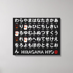 Toile Table japonaise Hiragana (Lucky Cat)
