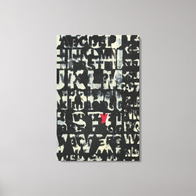 Toile Tableau alphabétique de Norman Wyatt (Recto)