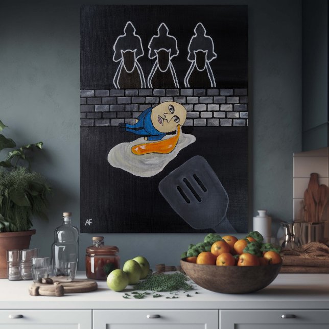 Toile Tableau Broken Then Fried par Alfred Fox (Créateur téléchargé)