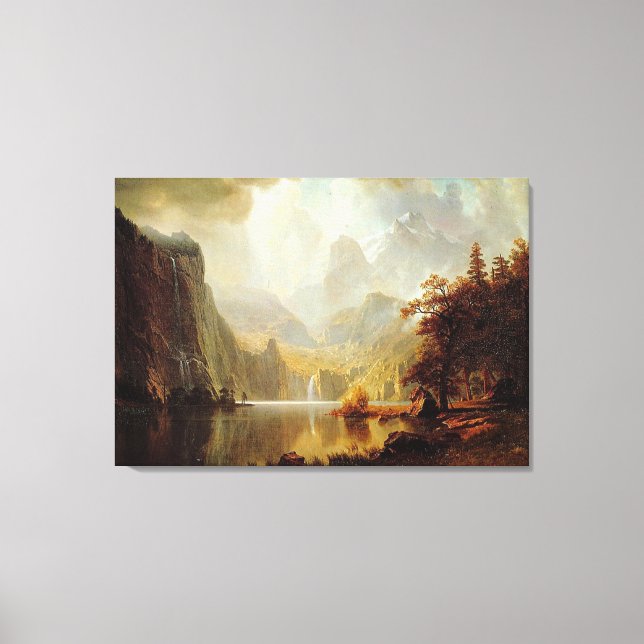 Toile Tableau d'Albert Bierstadt, Dans les montagnes 186 (Recto)