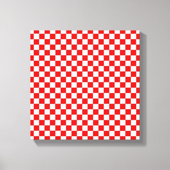 Toile Tableau de bord classique rouge et blanc par STayl (Recto)