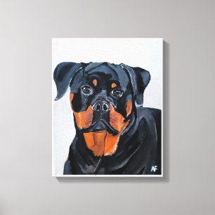 Toile Tableau de Rottweiler par Alfred Fox