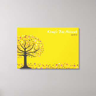 Toile Tableau d'inscription du Bat mitzvah de l'arbre de