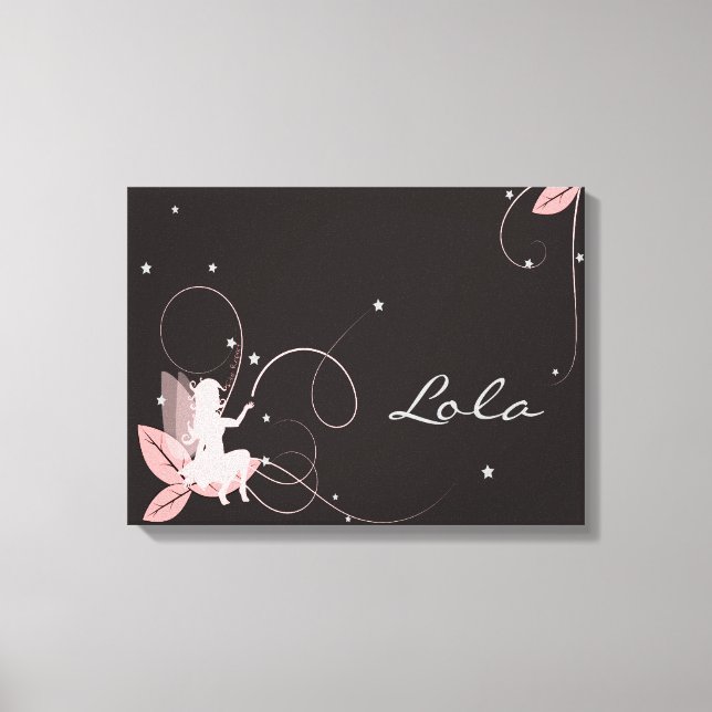 Toile Tableau fée pour chambre de petite fille (Recto)